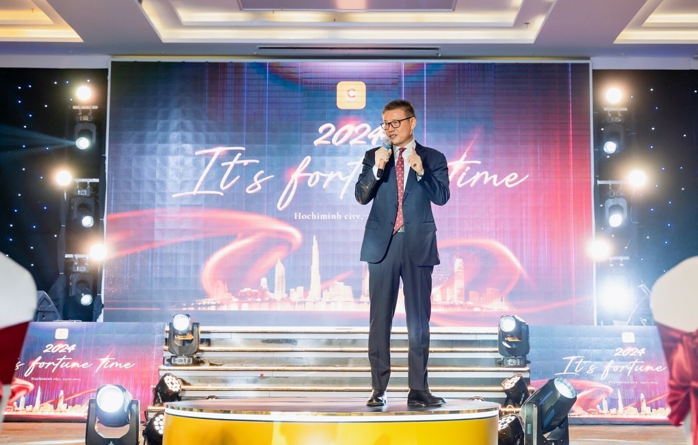 Chủ tịch HĐQT kiêm Tổng giám đốc Guo Zhi Feng phát biểu tại sự kiện