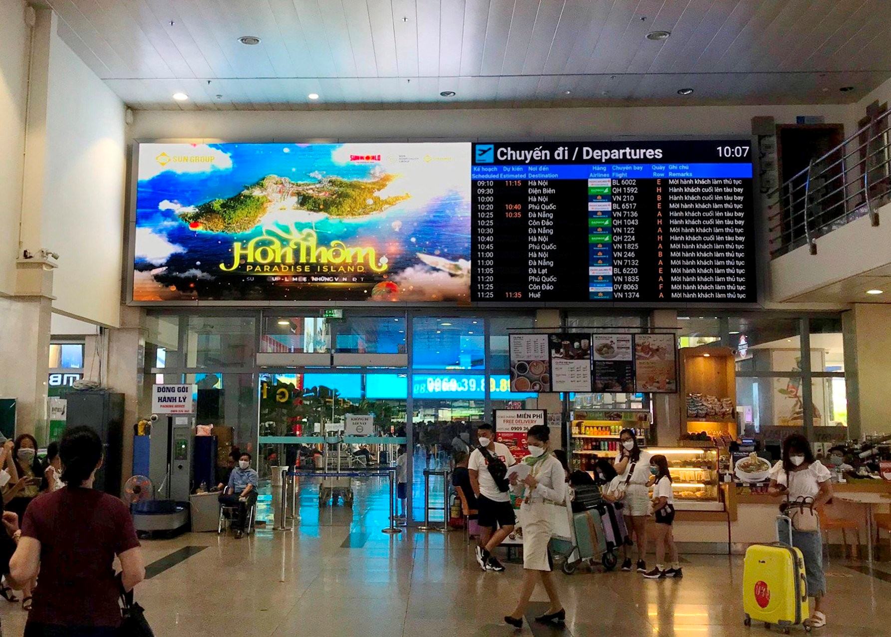 Chiến dịch quảng bá du lịch của Sun Group trên hệ thống màn hình Led sân bay của Chicilon Media